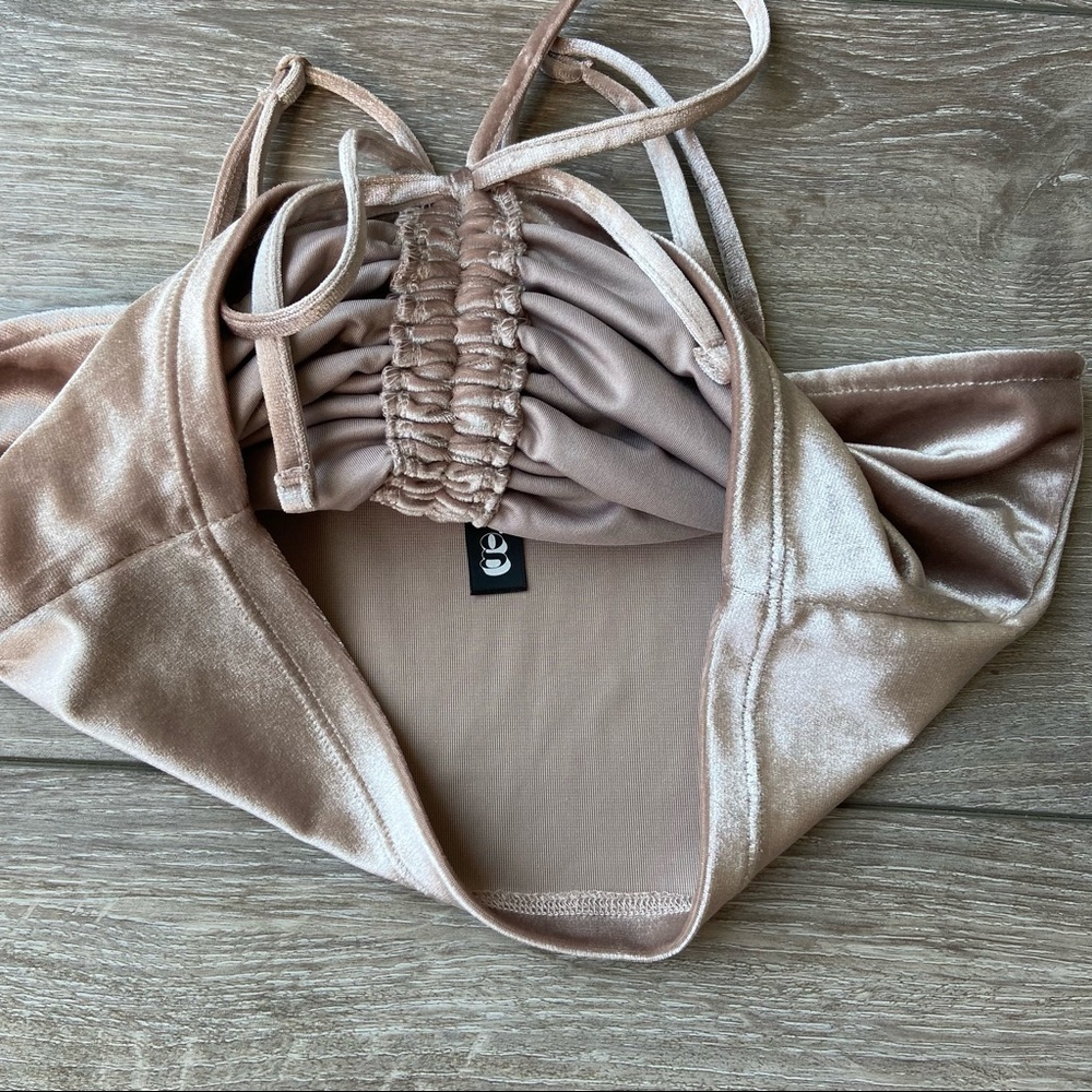 NWOT Garage Ruched Velvet Cami - Picture 9 of 11